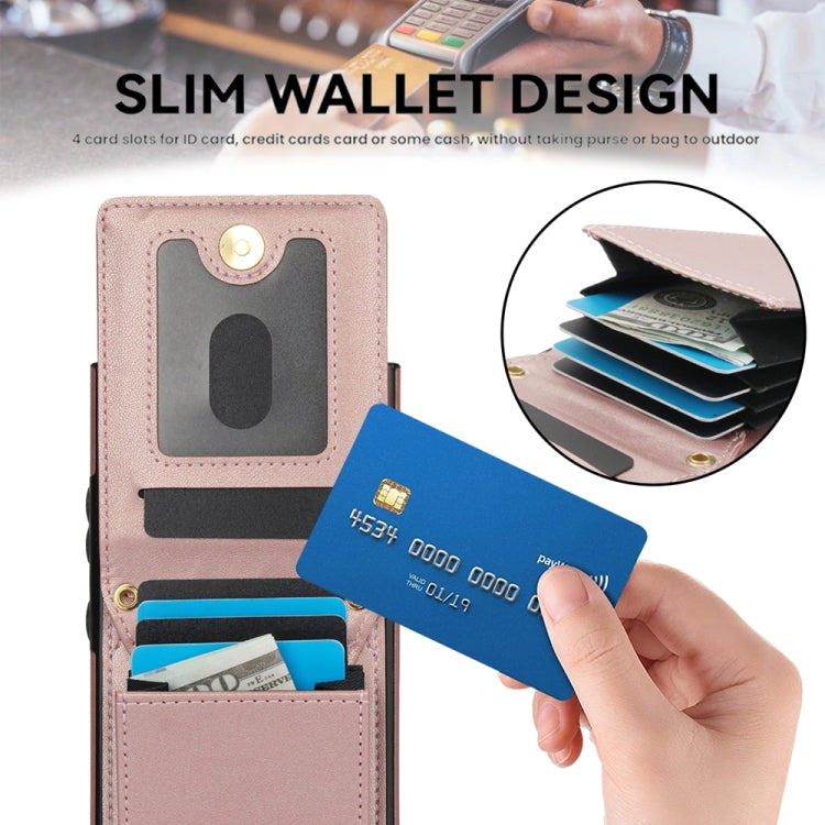 For Samsung Galaxy S24 Ultra 5G YM015 Crossbody Rhombic Card Bag RFID Phone Case
