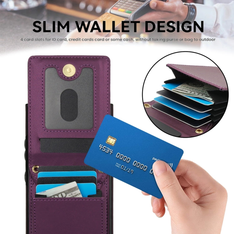 For Samsung Galaxy S24 Ultra 5G YM015 Crossbody Rhombic Card Bag RFID Phone Case