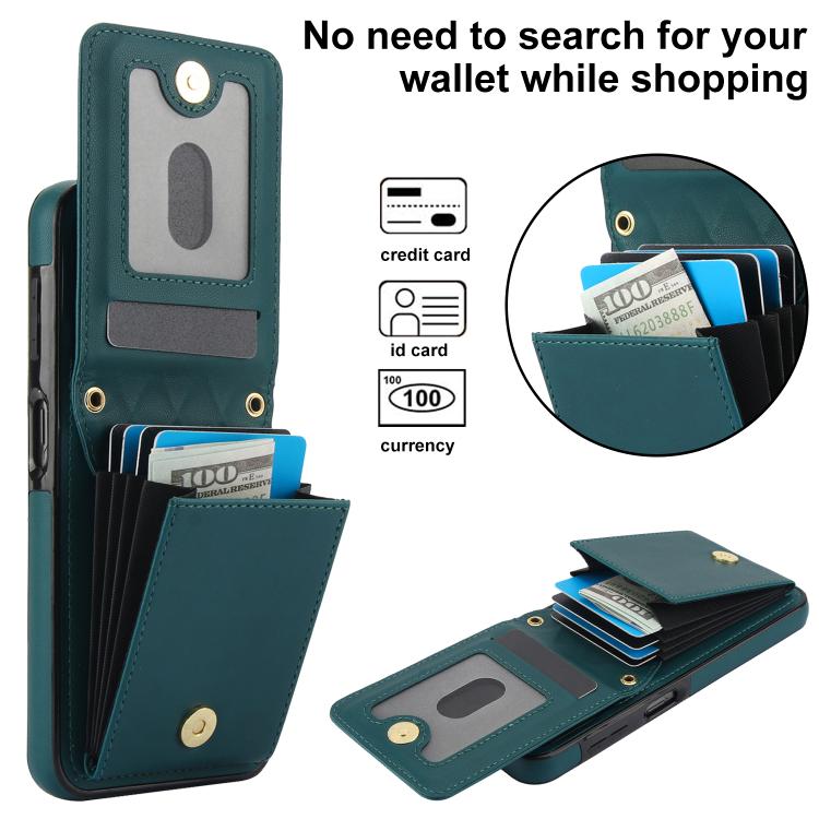 For Samsung Galaxy S25 5G YM015 Crossbody Rhombic Card Bag RFID Phone Case