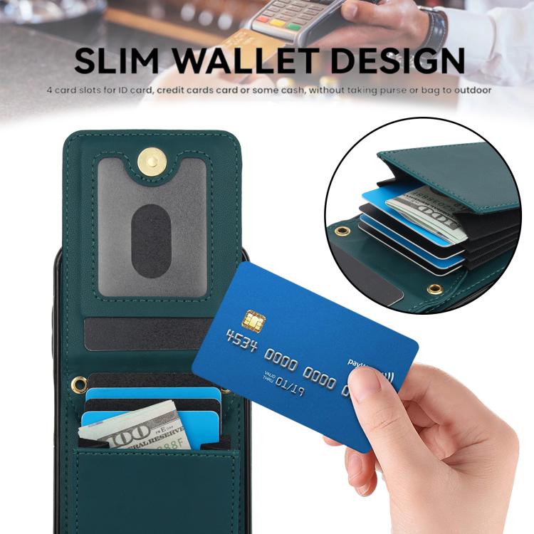 For Samsung Galaxy S25 5G YM015 Crossbody Rhombic Card Bag RFID Phone Case