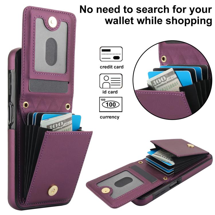 For Samsung Galaxy S25 5G YM015 Crossbody Rhombic Card Bag RFID Phone Case