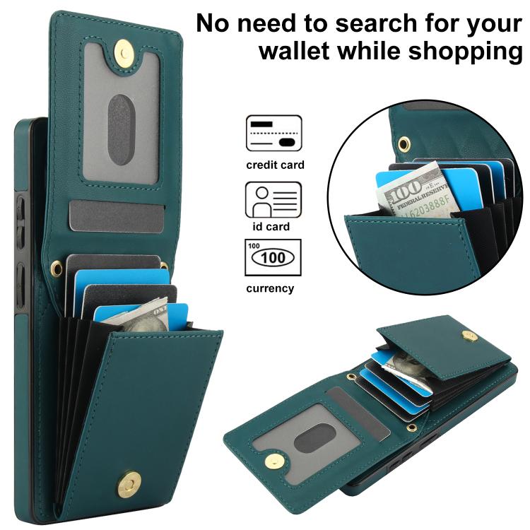 For Samsung Galaxy S25 Ultra 5G YM015 Crossbody Rhombic Card Bag RFID Phone Case