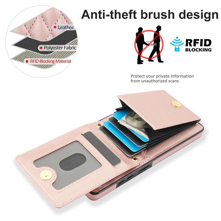 For Samsung Galaxy S25 Ultra 5G YM015 Crossbody Rhombic Card Bag RFID Phone Case