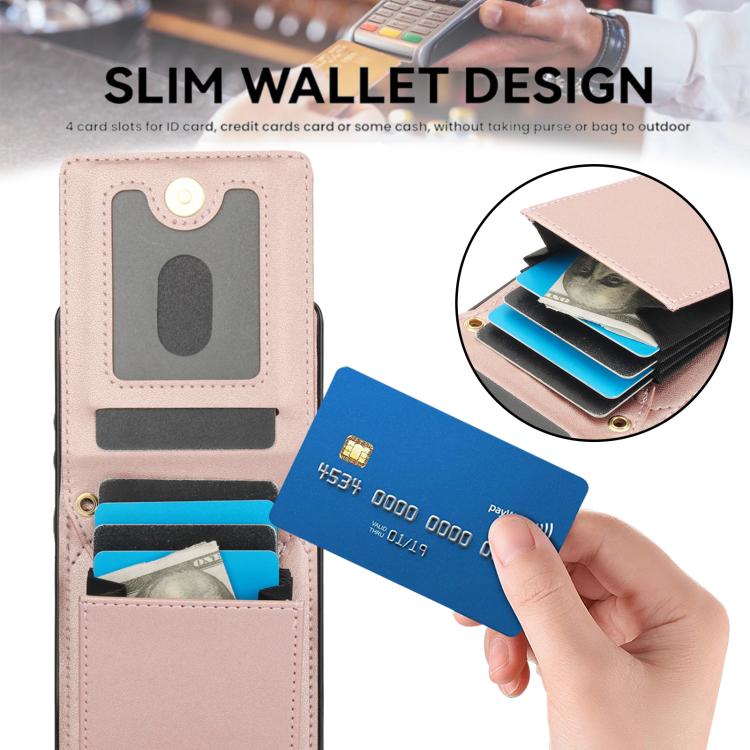 For Samsung Galaxy S25 Ultra 5G YM015 Crossbody Rhombic Card Bag RFID Phone Case