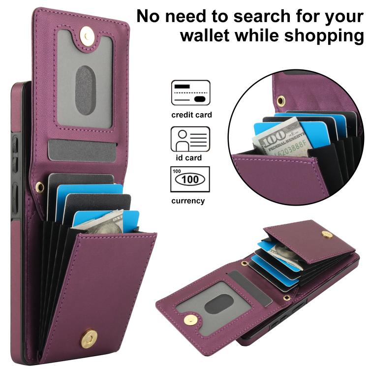For Samsung Galaxy S25 Ultra 5G YM015 Crossbody Rhombic Card Bag RFID Phone Case