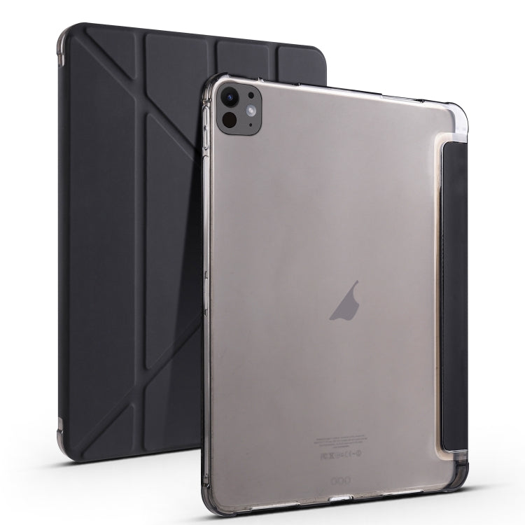 For iPad Pro 13 2025 / 2024 Multi-folding TPU Leather Smart Tablet Case with Pen Slot