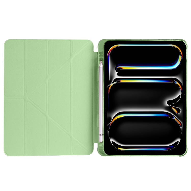 For iPad Pro 13 2025 / 2024 Multi-folding TPU Leather Smart Tablet Case with Pen Slot