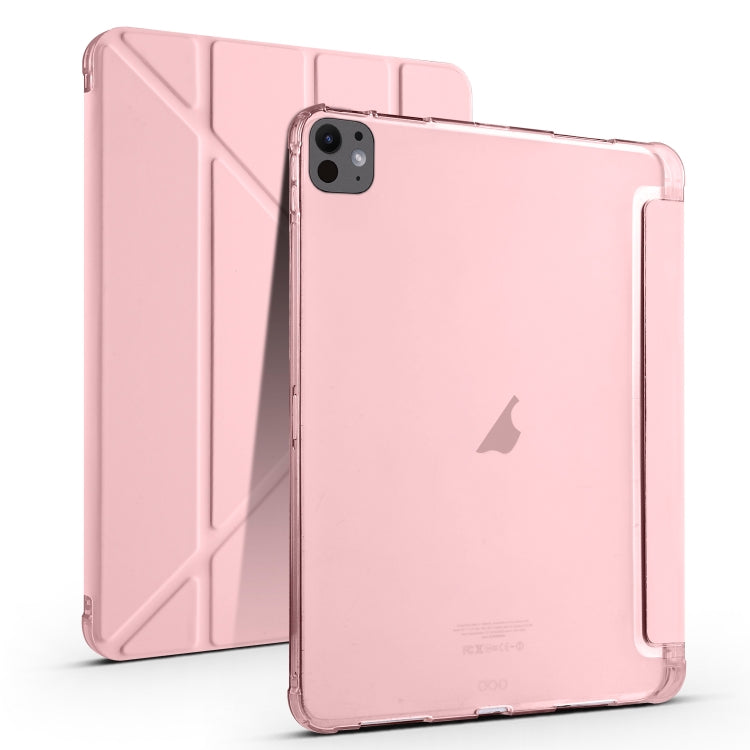 For iPad Pro 13 2025 / 2024 Multi-folding TPU Leather Smart Tablet Case with Pen Slot