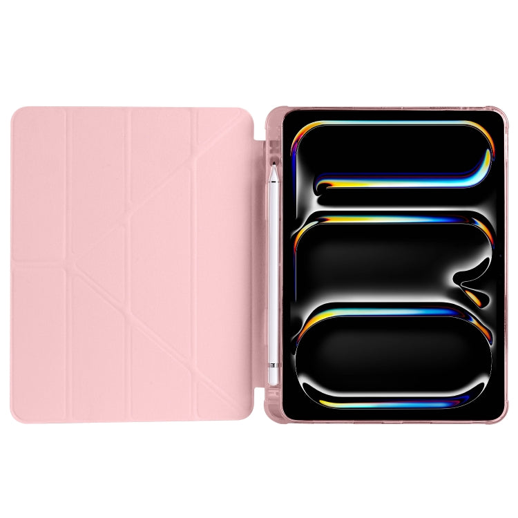For iPad Pro 13 2025 / 2024 Multi-folding TPU Leather Smart Tablet Case with Pen Slot