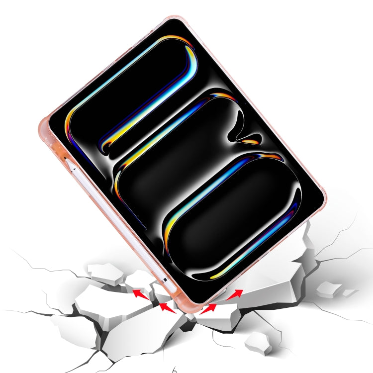For iPad Pro 13 2025 / 2024 Multi-folding TPU Leather Smart Tablet Case with Pen Slot
