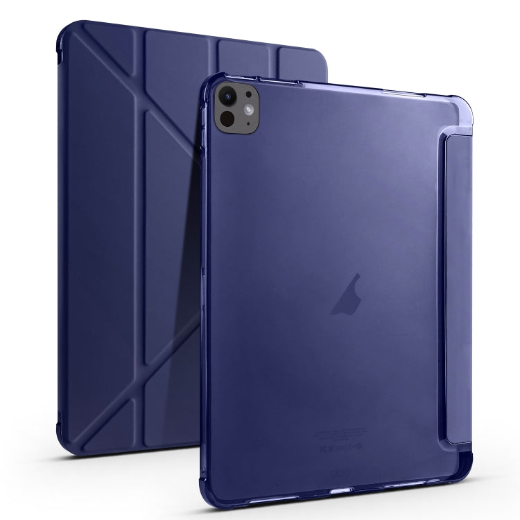 For iPad Pro 13 2025 / 2024 Multi-folding TPU Leather Smart Tablet Case with Pen Slot
