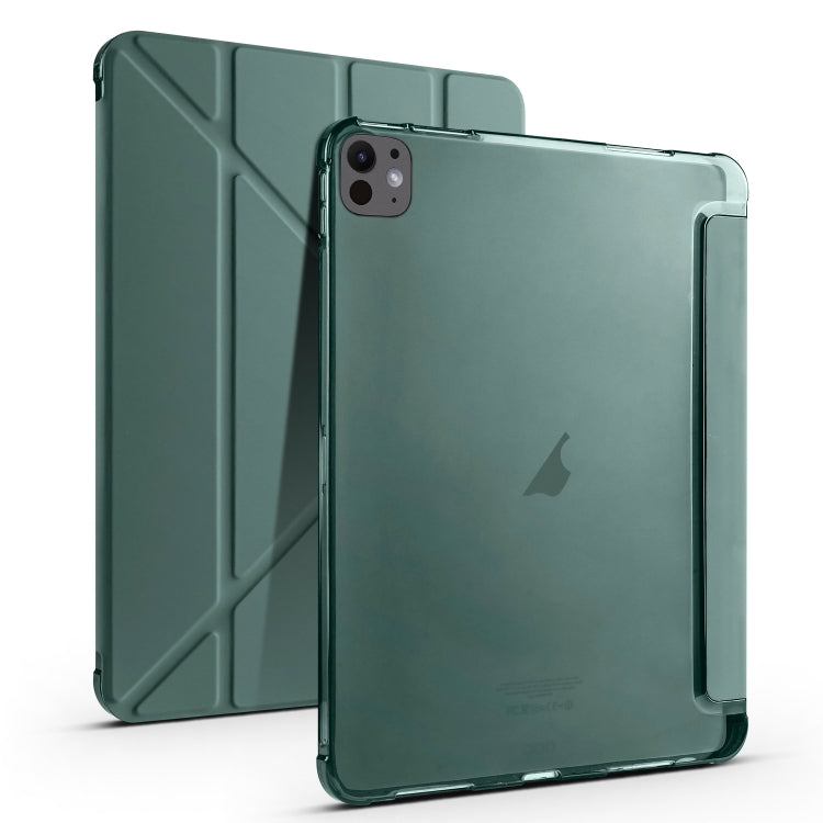 For iPad Pro 13 2025 / 2024 Multi-folding TPU Leather Smart Tablet Case with Pen Slot