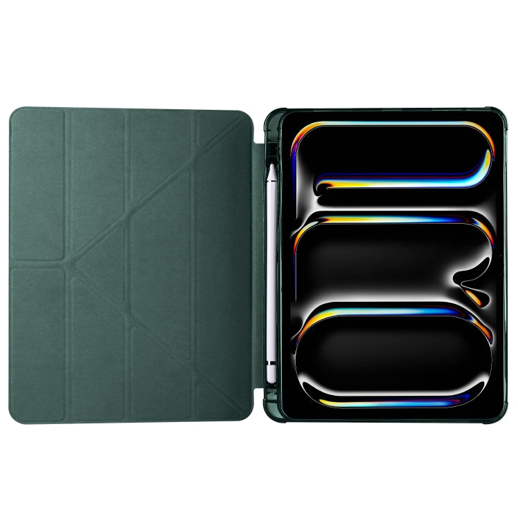 For iPad Pro 13 2025 / 2024 Multi-folding TPU Leather Smart Tablet Case with Pen Slot