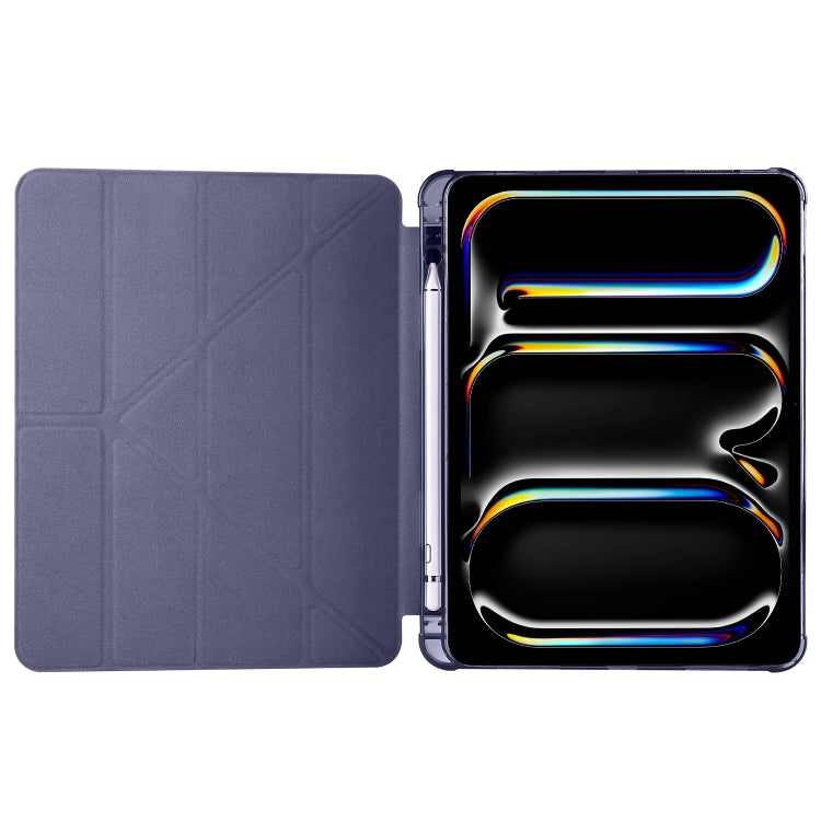 For iPad Pro 13 2025 / 2024 Multi-folding TPU Leather Smart Tablet Case with Pen Slot