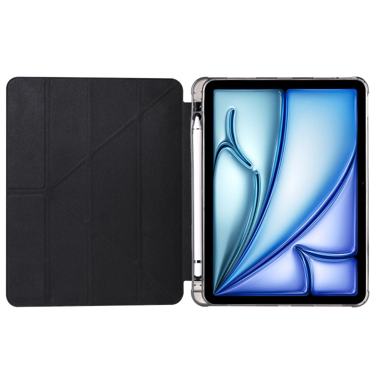 For iPad Air 11 2026 / 2025 / 2024 Multi-folding TPU Leather Smart Tablet Case with Pen Slot