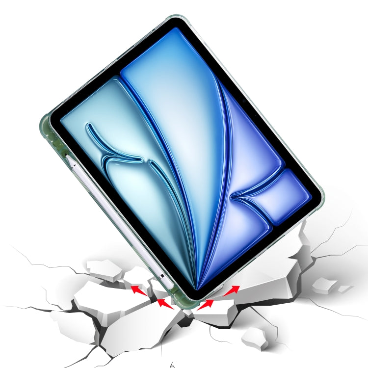 For iPad Air 11 2026 / 2025 / 2024 Multi-folding TPU Leather Smart Tablet Case with Pen Slot