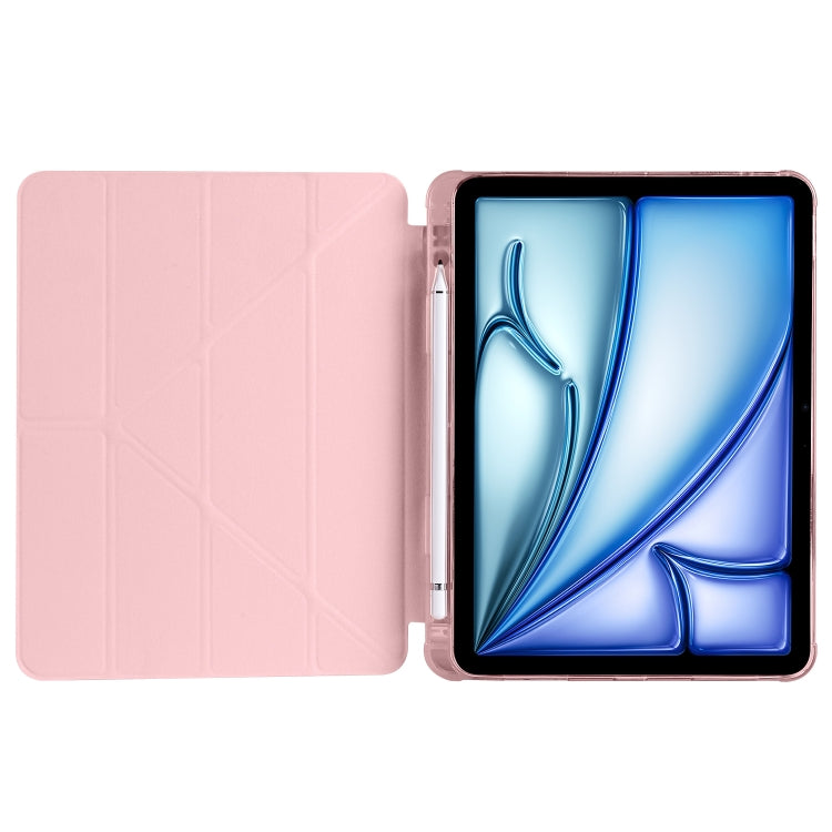 For iPad Air 11 2026 / 2025 / 2024 Multi-folding TPU Leather Smart Tablet Case with Pen Slot
