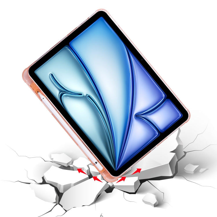 For iPad Air 11 2026 / 2025 / 2024 Multi-folding TPU Leather Smart Tablet Case with Pen Slot
