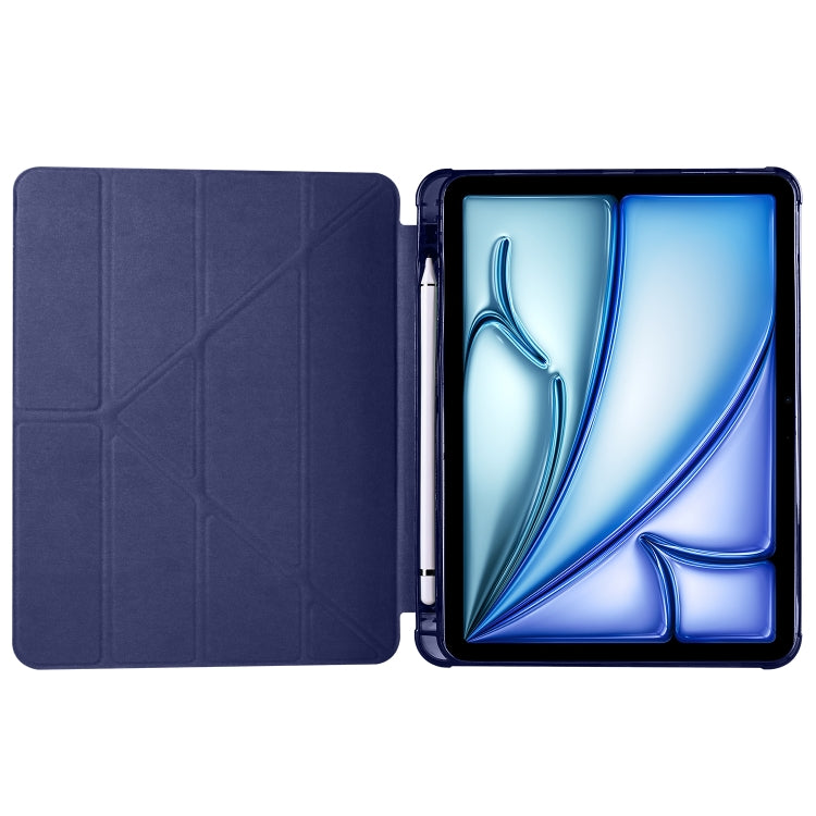 For iPad Air 11 2026 / 2025 / 2024 Multi-folding TPU Leather Smart Tablet Case with Pen Slot