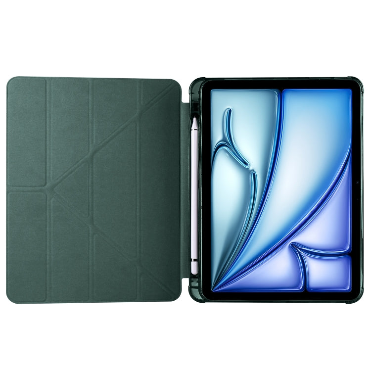 For iPad Air 11 2026 / 2025 / 2024 Multi-folding TPU Leather Smart Tablet Case with Pen Slot