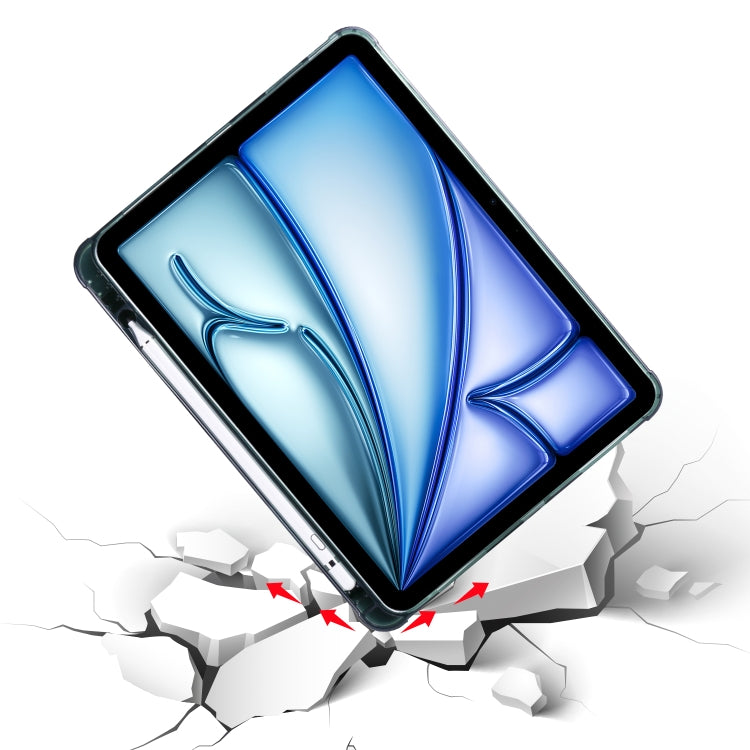 For iPad Air 11 2026 / 2025 / 2024 Multi-folding TPU Leather Smart Tablet Case with Pen Slot