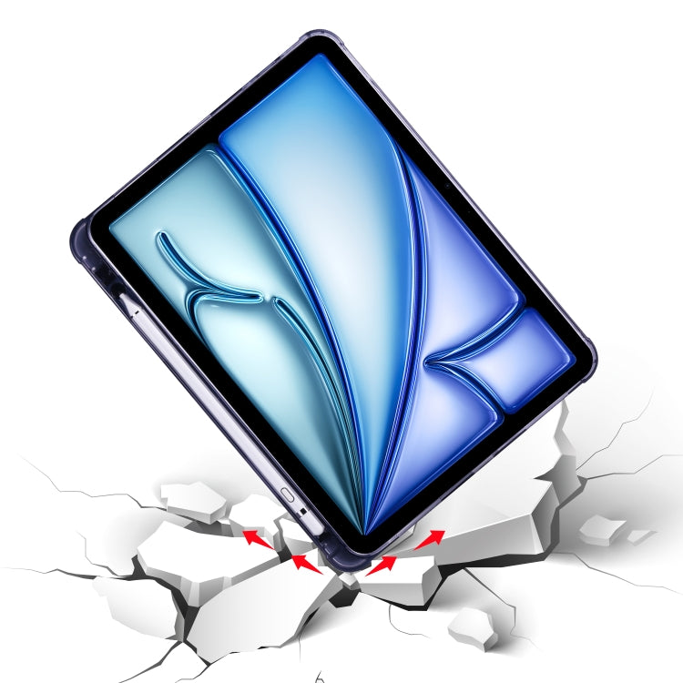For iPad Air 11 2026 / 2025 / 2024 Multi-folding TPU Leather Smart Tablet Case with Pen Slot