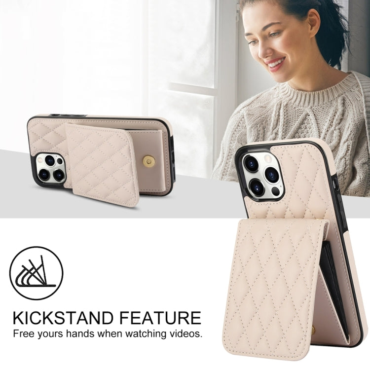 For iPhone 15 Pro Max YM015 Crossbody Rhombic Card Bag RFID Phone Case