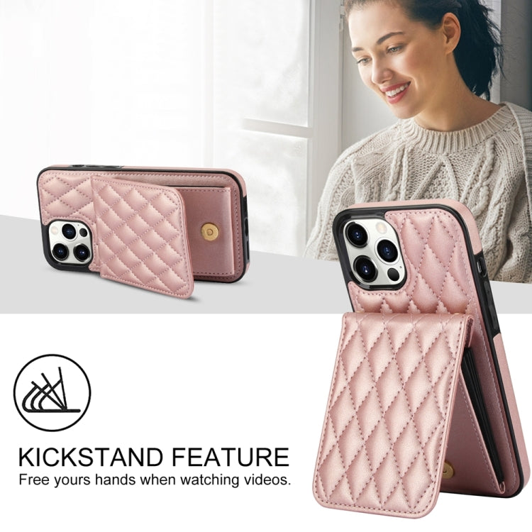 For iPhone 11 YM015 Crossbody Rhombic Card Bag RFID Phone Case