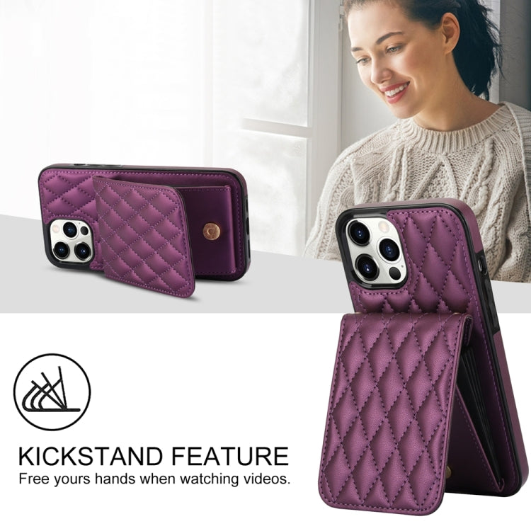 For iPhone 11 Pro YM015 Crossbody Rhombic Card Bag RFID Phone Case