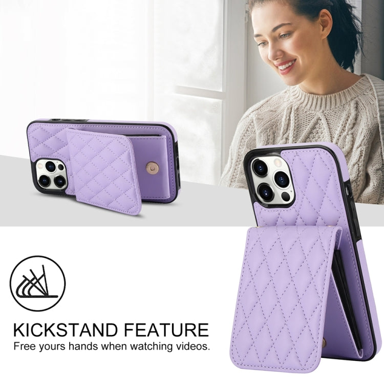 For iPhone 11 Pro YM015 Crossbody Rhombic Card Bag RFID Phone Case