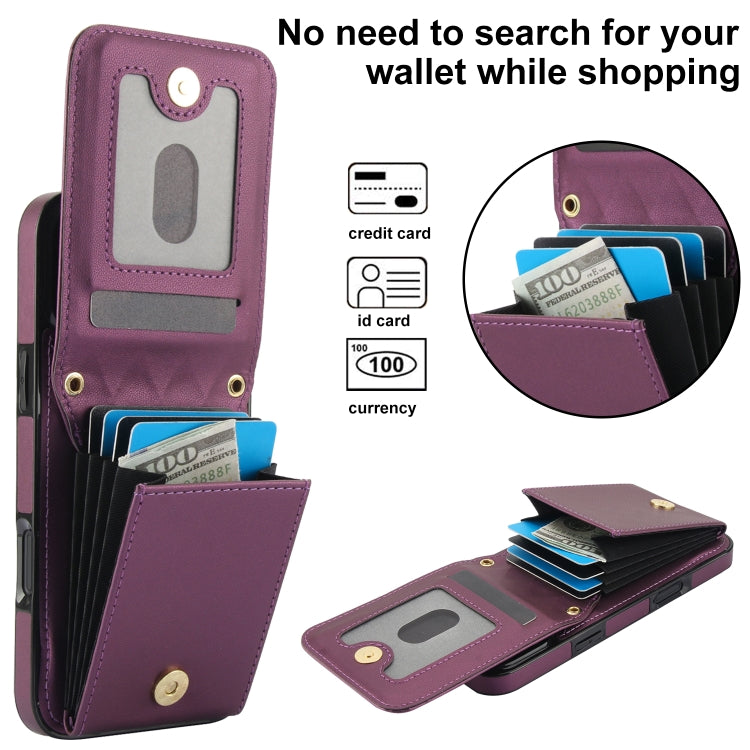 For iPhone 16 Pro Max YM015 Crossbody Rhombic Card Bag RFID Phone Case