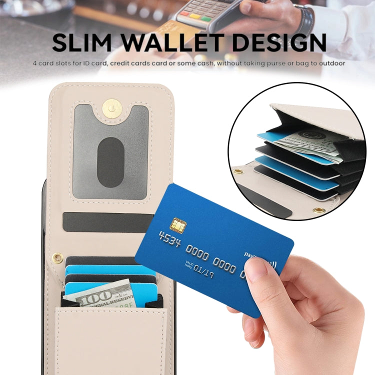 For iPhone 16 Pro YM015 Crossbody Rhombic Card Bag RFID Phone Case