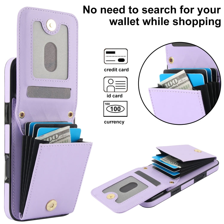 For iPhone 16 Plus YM015 Crossbody Rhombic Card Bag RFID Phone Case