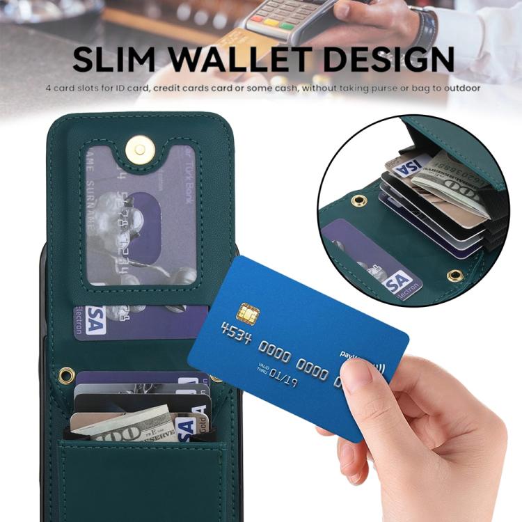 For iPhone 17 Pro Max YM015 Crossbody Rhombic Card Bag RFID Phone Case