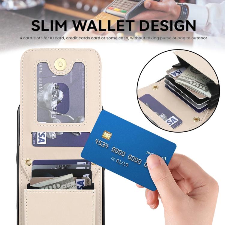 For iPhone 17 Pro YM015 Crossbody Rhombic Card Bag RFID Phone Case