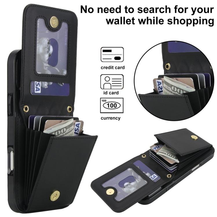 For iPhone 17 Pro YM015 Crossbody Rhombic Card Bag RFID Phone Case