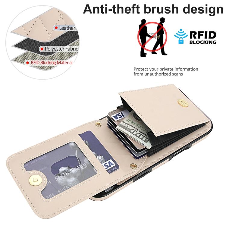 For iPhone Air YM015 Crossbody Rhombic Card Bag RFID Phone Case