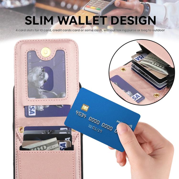 For iPhone Air YM015 Crossbody Rhombic Card Bag RFID Phone Case