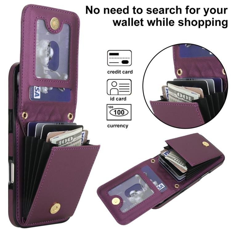 For iPhone Air YM015 Crossbody Rhombic Card Bag RFID Phone Case
