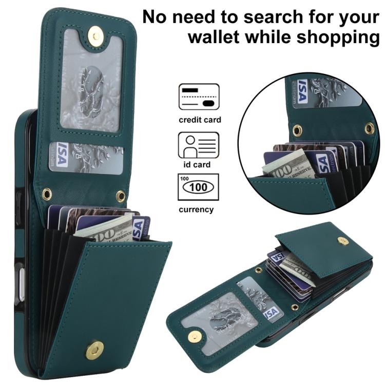 For iPhone 17 YM015 Crossbody Rhombic Card Bag RFID Phone Case