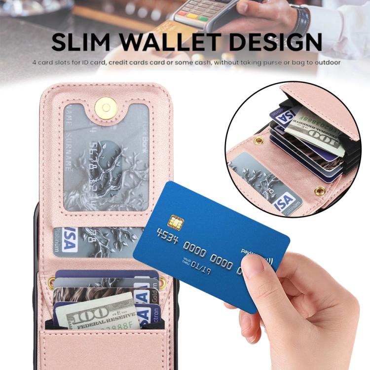 For iPhone 17 YM015 Crossbody Rhombic Card Bag RFID Phone Case