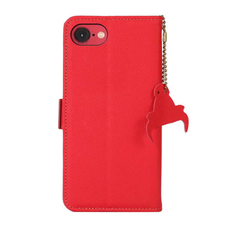 For iPhone 16e / 17e Side-Magnetic TJ Genuine Leather RFID Phone Case