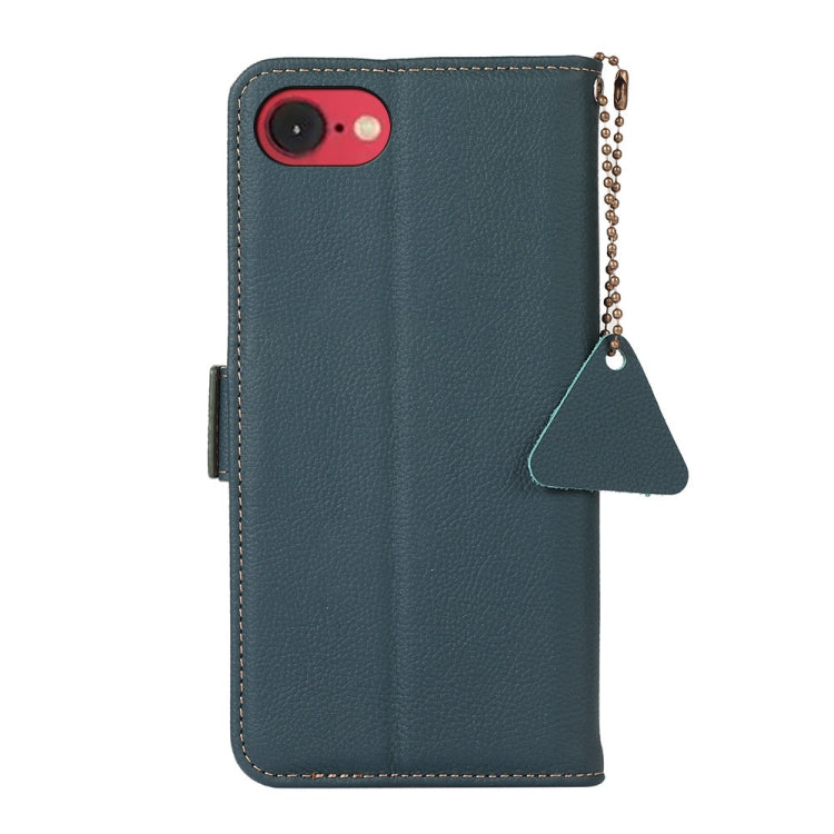 For iPhone 16e / 17e Side-Magnetic TJ Genuine Leather RFID Phone Case