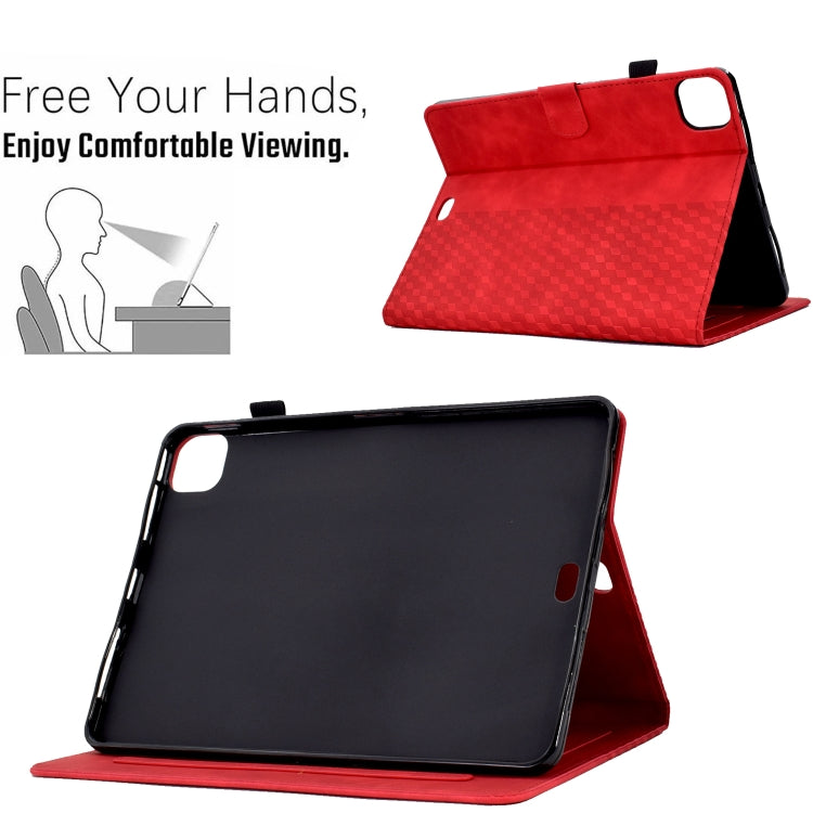 For iPad Pro 11 2025 / 2024 Rhombus Embossed Leather Tablet Case