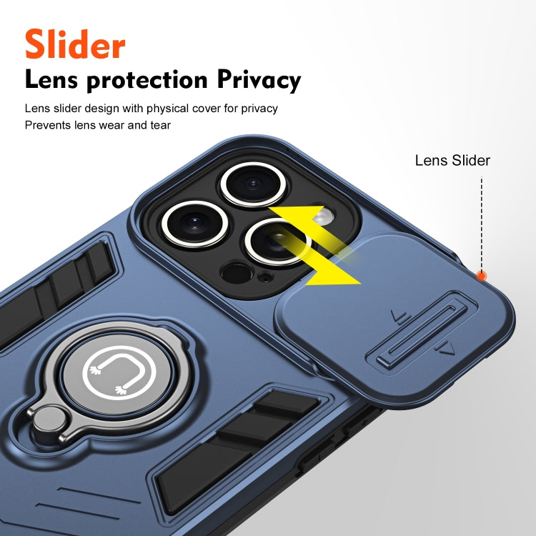 For iPhone 15 Pro Max Camshield Ring Holder Phone Case