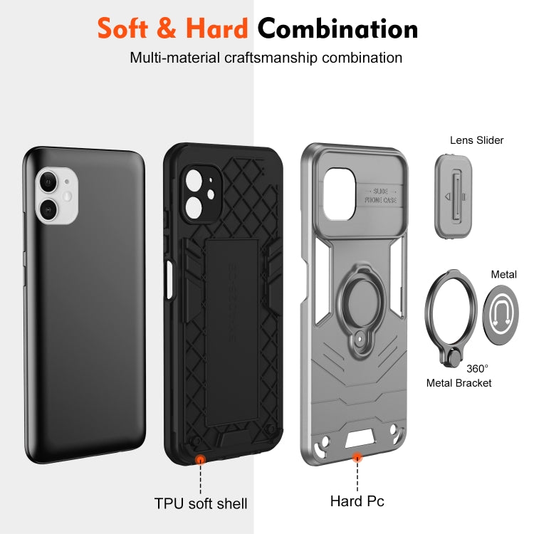 For iPhone 11 Camshield Ring Holder Phone Case