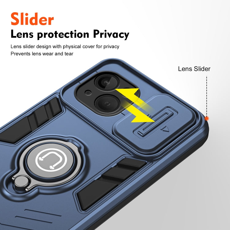 For iPhone 13 Camshield Ring Holder Phone Case
