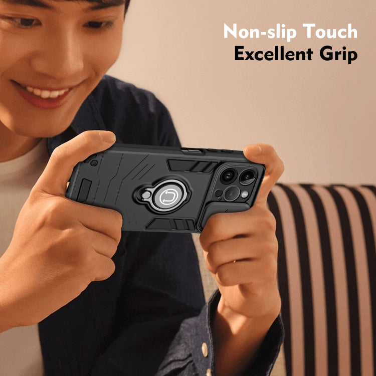 For iPhone 14 Pro Camshield Ring Holder Phone Case