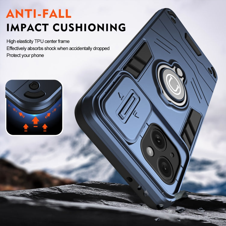 For iPhone 15 Camshield Ring Holder Phone Case