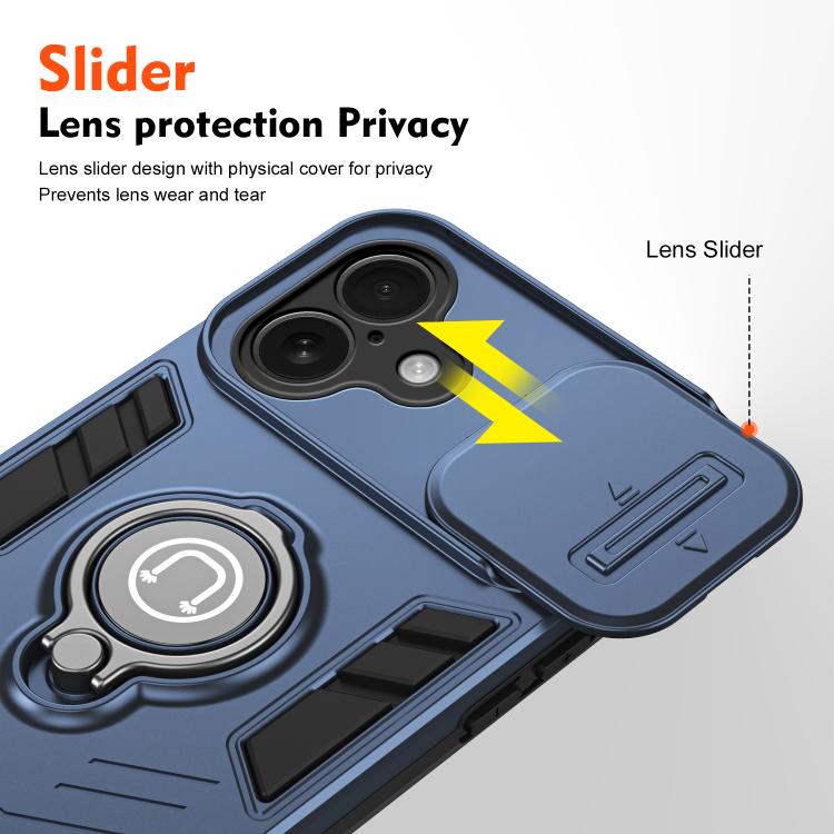 For iPhone 17 Camshield Ring Holder Phone Case